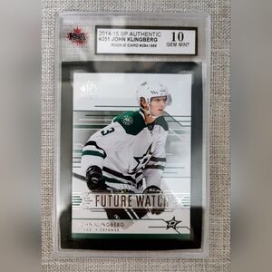2014-15 SP Authentic Future Watch #251 John Klingberg RC 294/999 KSA graded 10